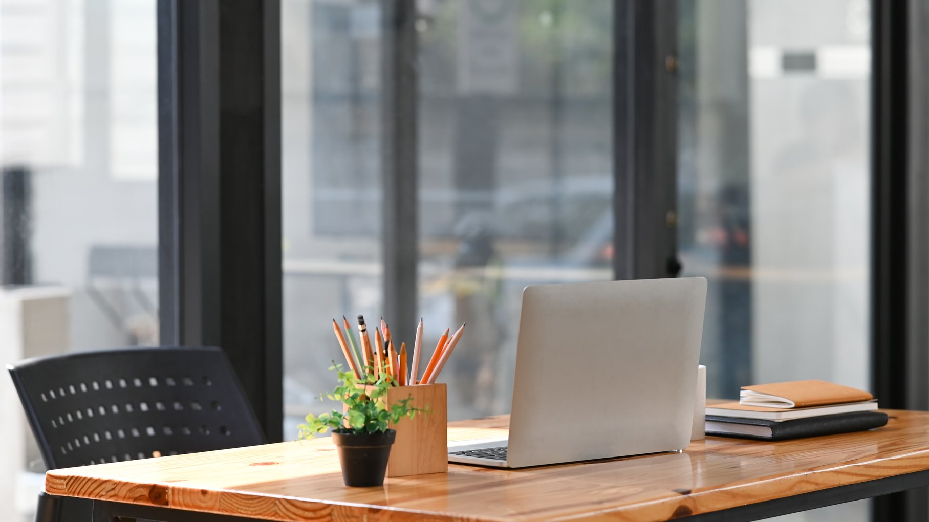 Desk with Laptop 